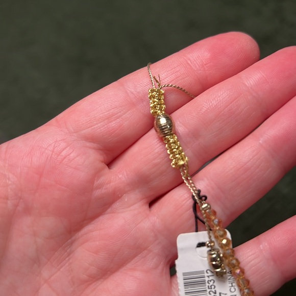 White House Black Market WHBM Sparkly Dainty Cinch Bolo Bracelet - Picture 6 of 9